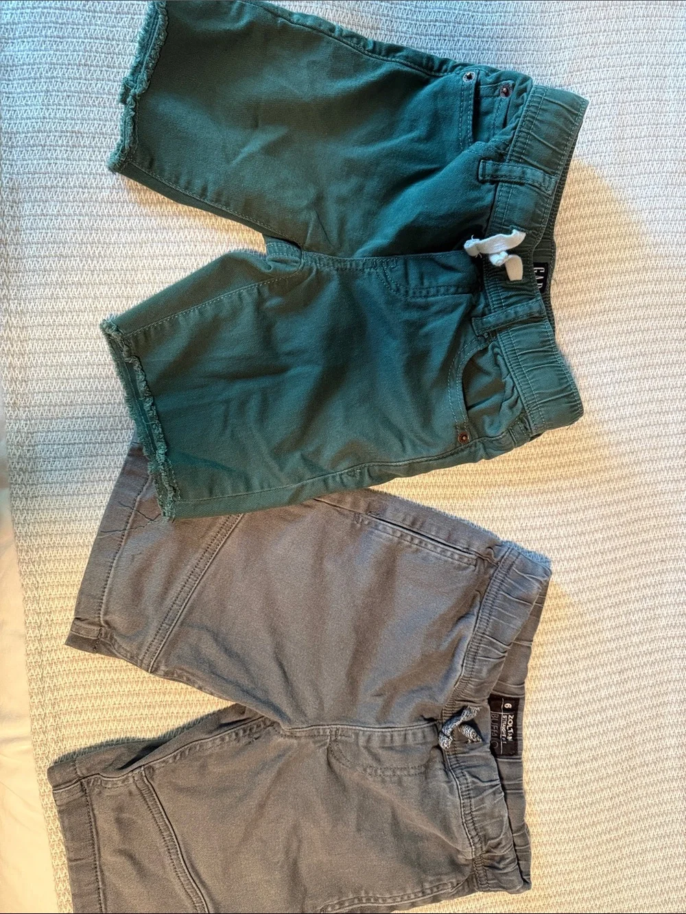 GAP Boys Green and Gray Pull-On Shorts Set
